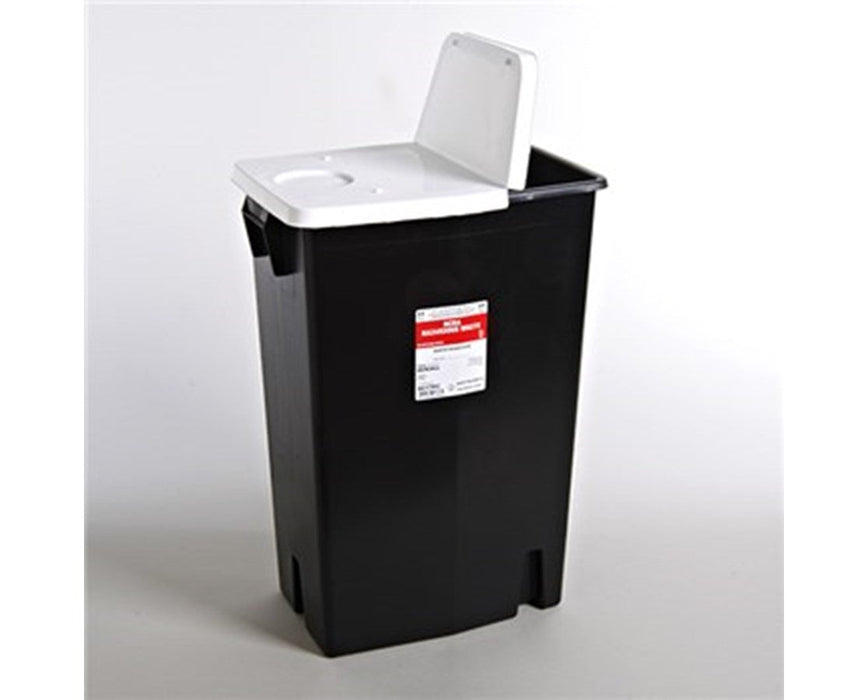 SharpSafety Disposal RCRA Hazardous Waste Container, Hinged Lid - 18 Gallon, 5/Cs