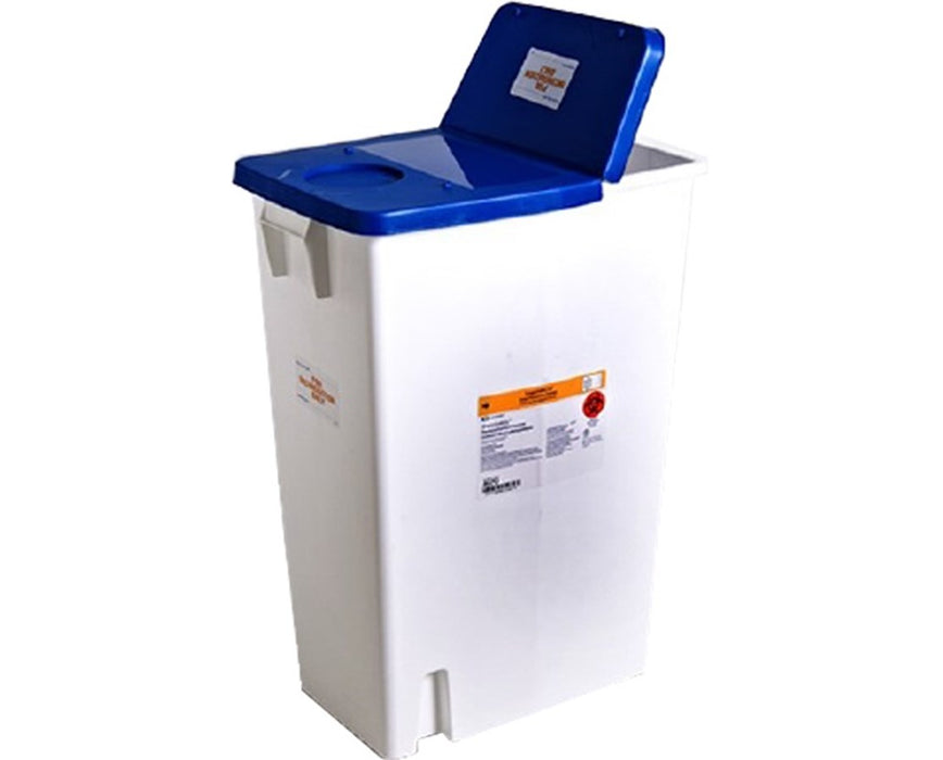 SharpSafety Disposal Pharmaceutical Waste Container, Gasketed Hinged Lid