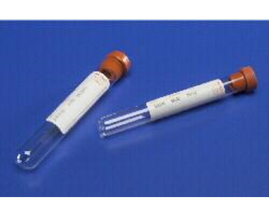 Monoject Red Stopper Blood Collection Sterile Tube - 10¼ x 64mm, 3mL, Glycerine Coated Stopper (1000/case)