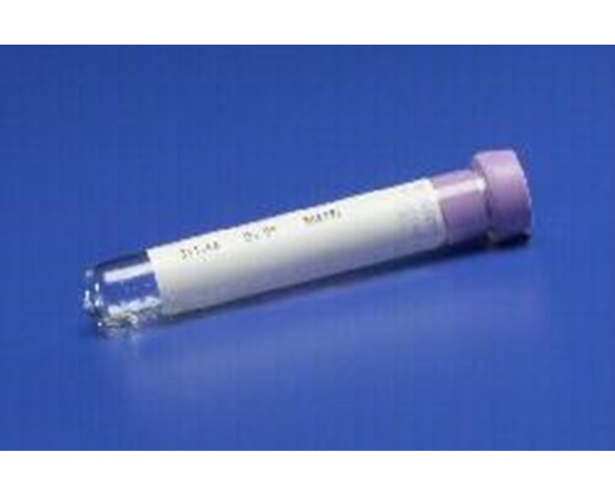 0.06mL Monoject Lavender Stopper Blood Collection Tube, 7.5% Solution, 10¼ x 64mm, 3mL Draw, Glycerine Coated (1000/case)