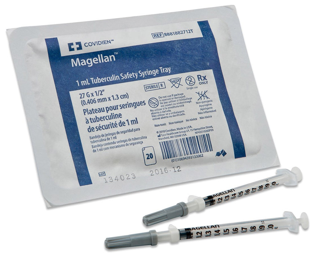 1mL Magellan Tuberculin Safety Syringes Covidien Magellan 8881882812  Magellan Tuberculin Syringes