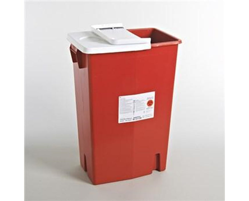 SharpSafety Biohazard Disposal Sharps Container - Gasketed Hinged Lid