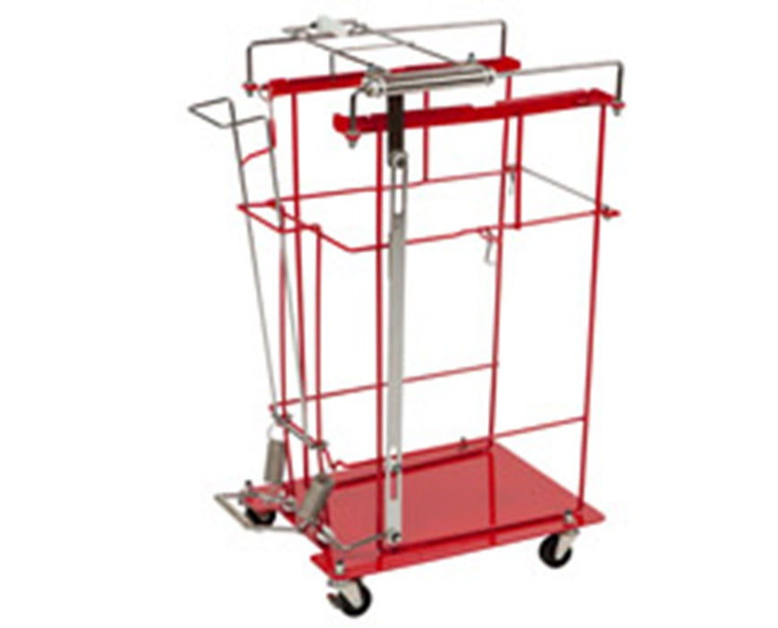 SharpSafety Foot Pedal Cart For Slide Lid Container - 12 & 18 Gallon 1/Cs