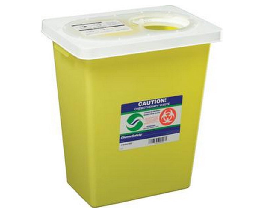 SharpSafety Disposal Chemotherapy Container - Slide Lid 8 Gallon - 10/cs