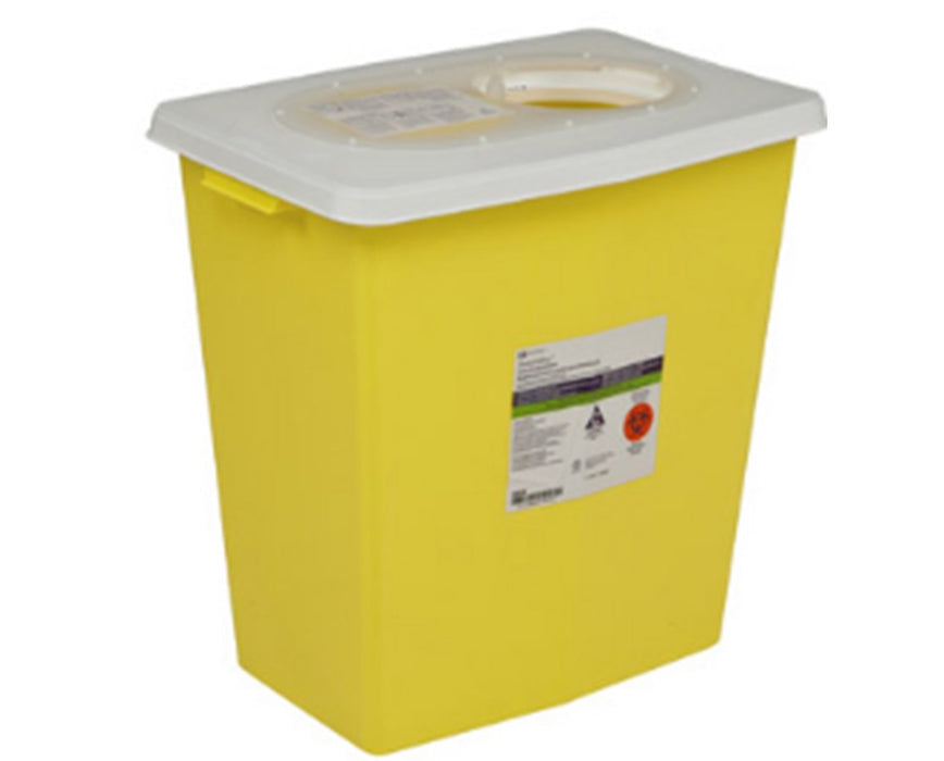 SharpSafety Disposal Chemotherapy Container - Slide Lid,18 Gallon - 5/Cs