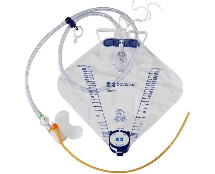 Foley Catheter Tray, 16FR, Needleless, Latex - 10/Case