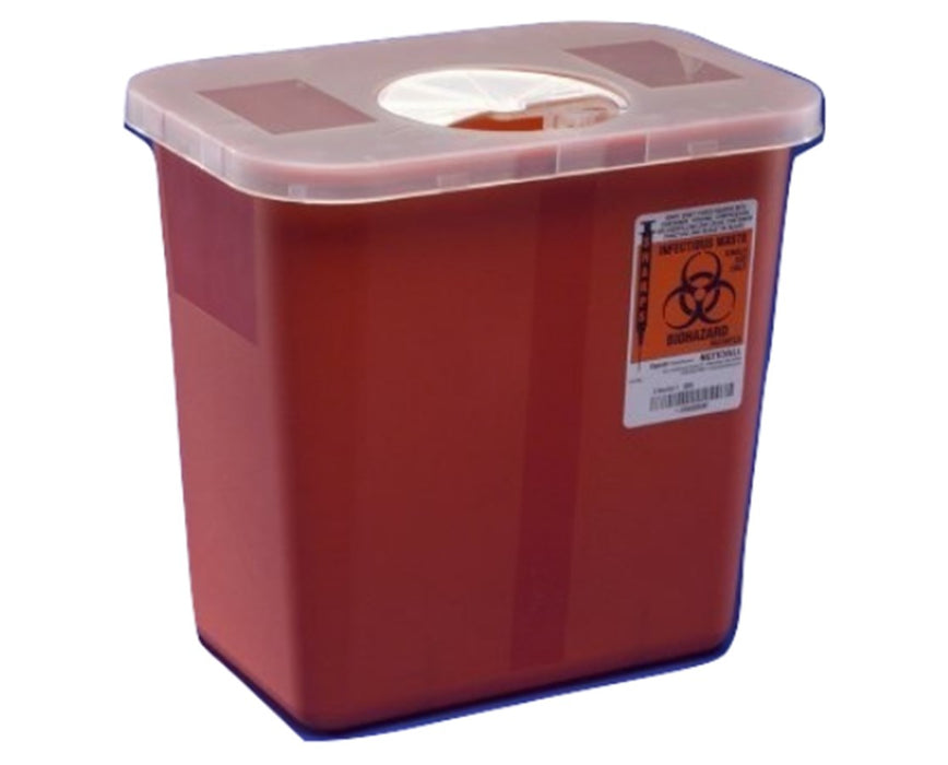 SharpSafety Dialysis Disposal 2 Gal. Sharps Container, Rotor Lid - 20/Cs