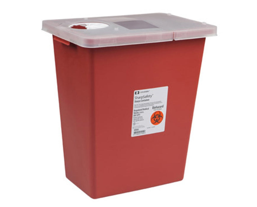 SharpSafety Biohazard Disposal Sharps Container - Hinged Lid