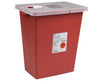 SharpSafety Biohazard Disposal Sharps Container. Hinged Lid. 8 Gallon (10/cs)