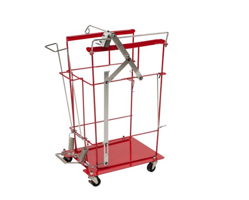 SharpSafety Foot Pedal Cart For Hinged Lid Container - 1/Cs 12 & 18 Gallon