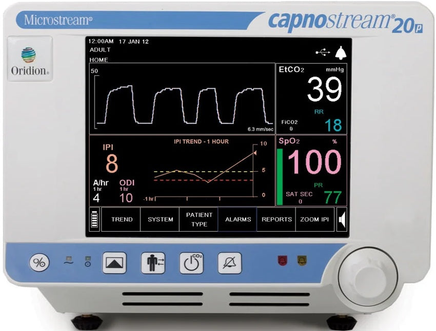 Capnostream 20P Bedside Patient Monitor w/ Apnea-Sat Alert Algorithm