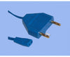 3.6 m (12 ft) Single Use Sterile Bipolar Coagulation Forceps Cord with Molded Plug - 50/cs