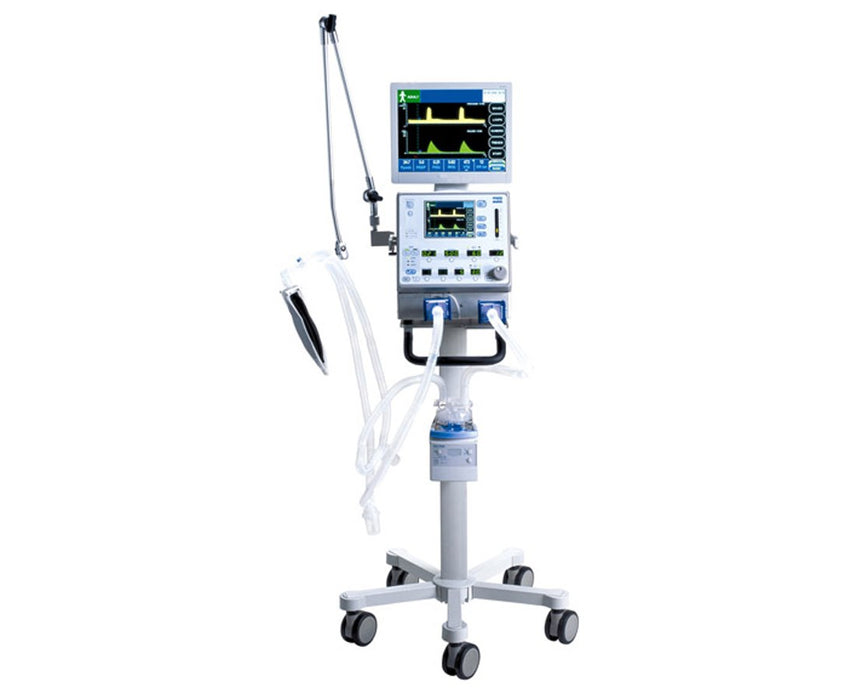 Newport e360 Ventilator with External Touch Screen Monitor and Mounting Arm