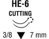 Chromic Gut Sutures, Reverse Cutting, Size 6-0 - 12/bx