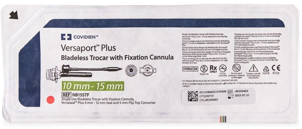 Versaport Plus Bladeless Trocar w/ Fixation Cannula (6/bx)