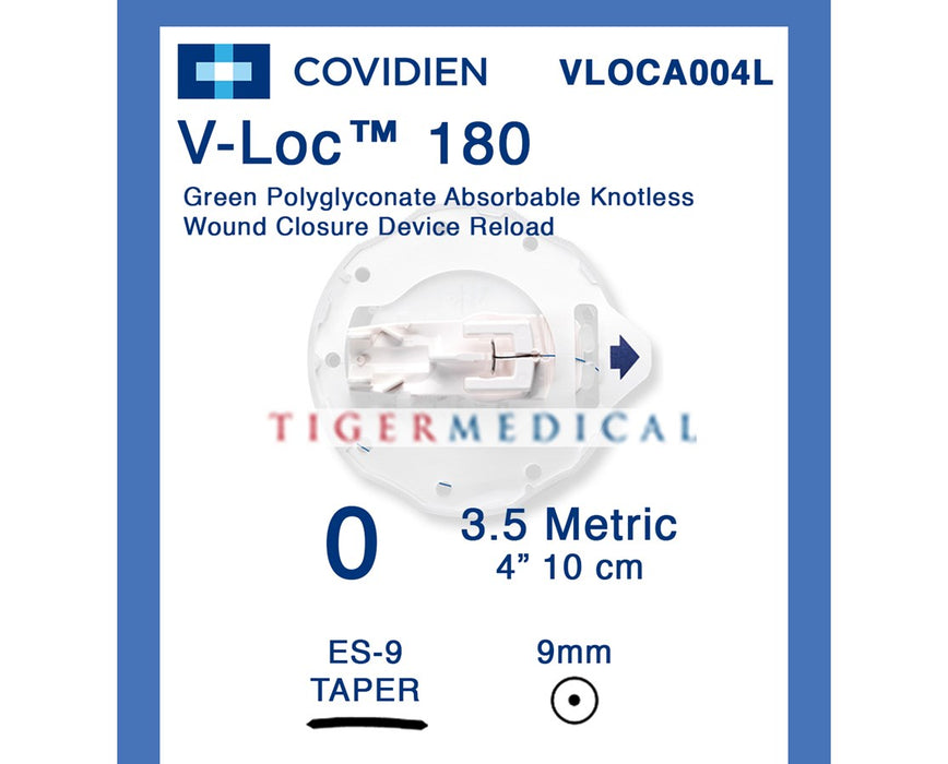 V-Loc 180 Absorbable Wound Closure Reload Sutures, 6/Box: Size 0, 4" Length