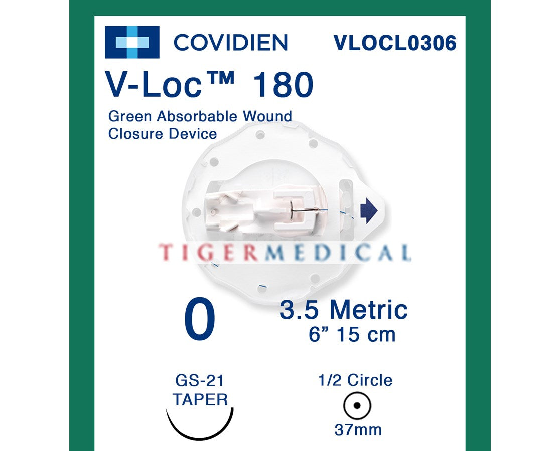 Covidien VLoc™ 180 Absorbable Green Wound Closure Device Reload Suture