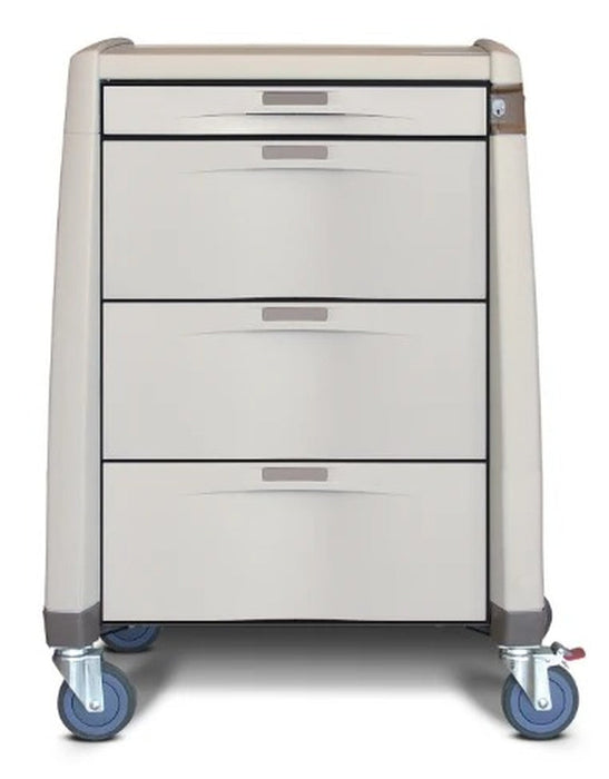 Avalo Treatment Cart. One 3" & Three 10" Drawers. Core Lock