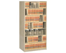 4 Post Double Entry File Shelving Cabinet 64-1/4