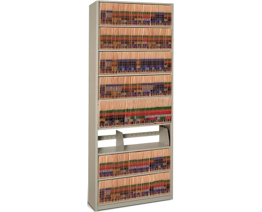 4 Post File Shelving Cabinet 76-1/4" High, 5 to 7 Tiers