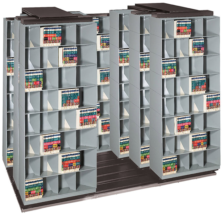 Vu-Stak BiSlider Letter-Size Filing System. Five 36" Units 7 Tiers