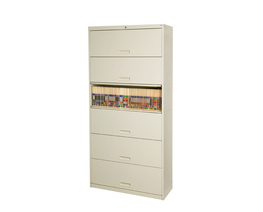 Stak-N-Lok BiSlider Retractable Door File Shelving Cabinet - 7/6