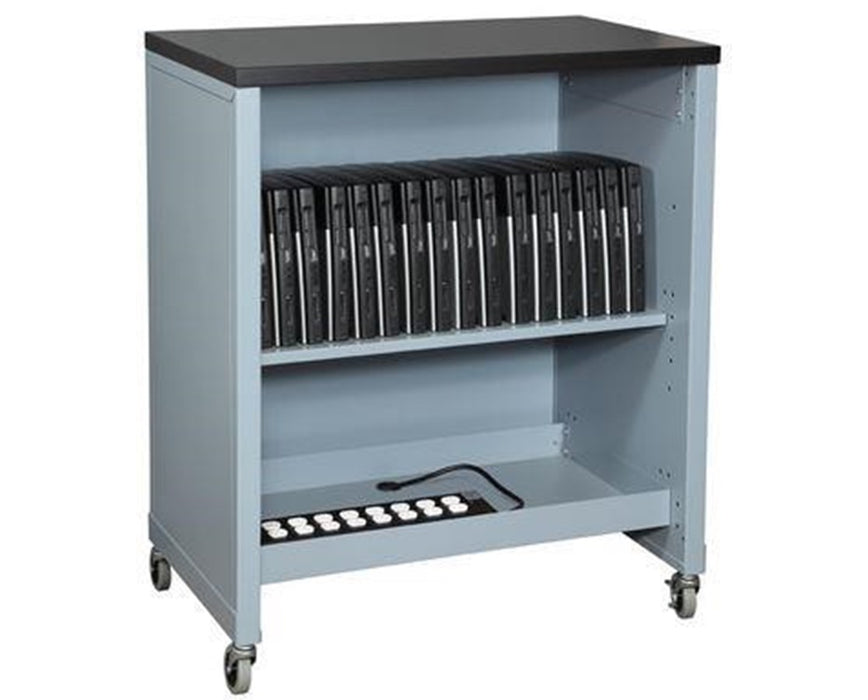 Economy LapTop Cart - Laminate Top, with Power