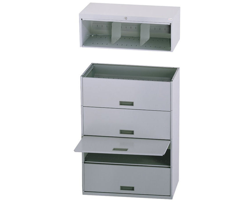 Stak-N-Lok Retractable Door Stackable Add-On File Shelving Cabinet - 1 Opening Legal Size 42" Wide Non-Locking