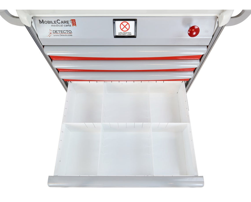 MobileCare Anesthesia Cart. 23" W - 5 Drawers