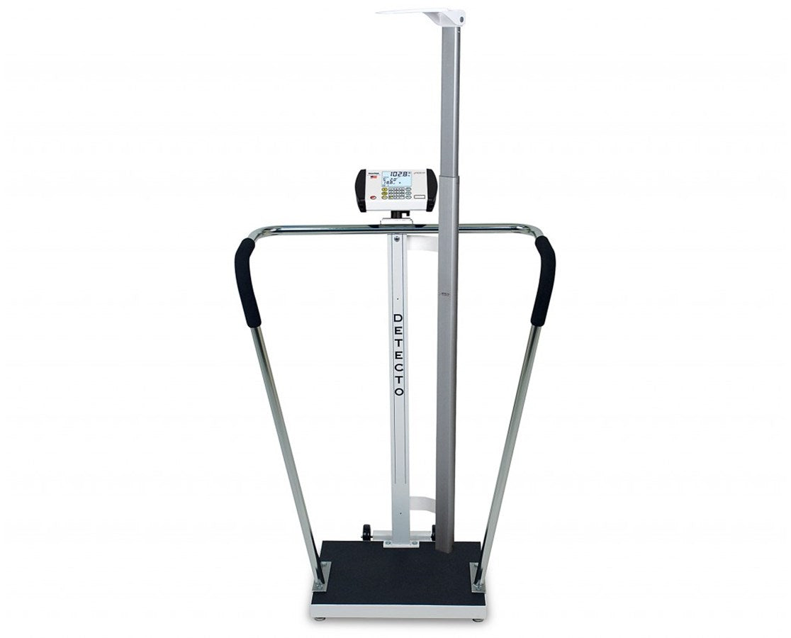 Detecto 600lbs Capacity Digital Bariatric Handrail Scale w/ Height Rod ...