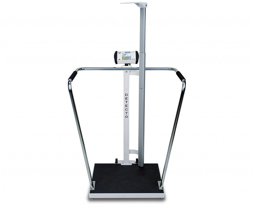 1000lbs Capacity Digital Bariatric Handrail Scale w/ Height Rod, Bluetooth, Wifi & AC Adapter