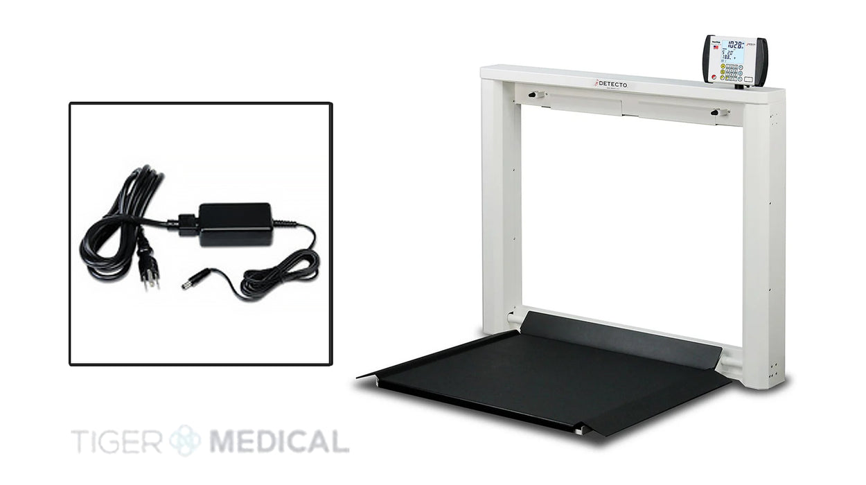 Bariatric Geriatric Wall-Mount Fold-Up Wheelchair Scale