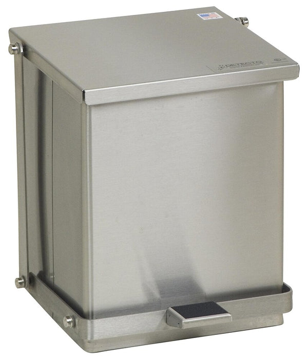 Step-On Waste Can 16 quart (4 gallon) Stainless Steel
