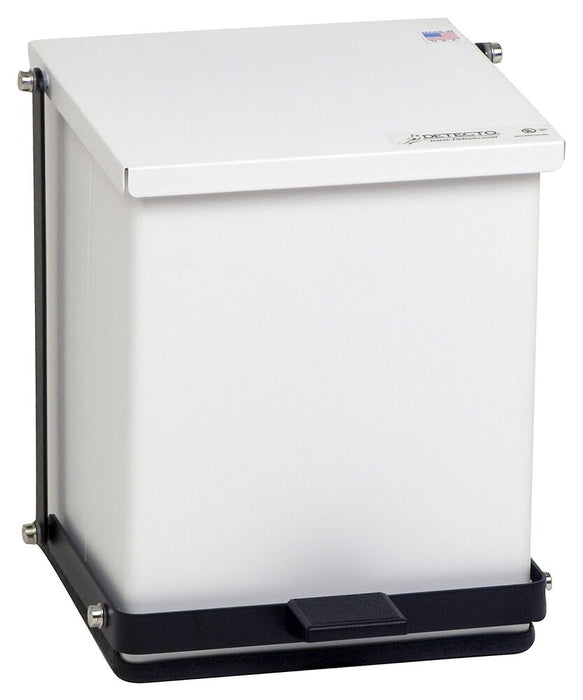 Step-On Waste Can 16 quart (4 gallon) Baked epoxy finish - White