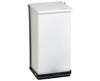 Step-On Waste Receptacle 24 quart (6 gallon) Baked epoxy finish - White