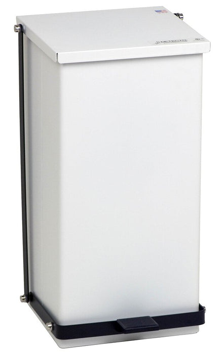 Step-On Waste Can 32 quart (8 gallon) Baked epoxy finish - White