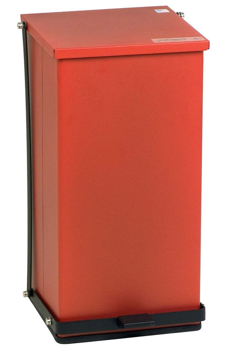 Step-On Waste Can 48 quart (12 gallon) Baked epoxy finish - Red
