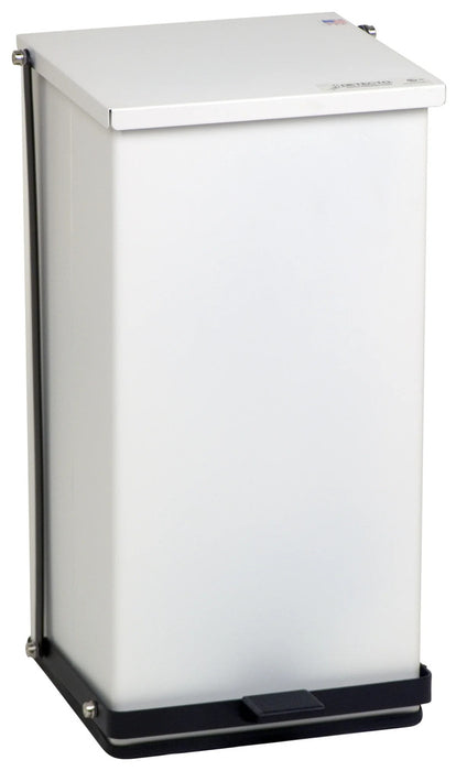 Step-On Waste Can 48 quart (12 gallon) Baked epoxy finish - White