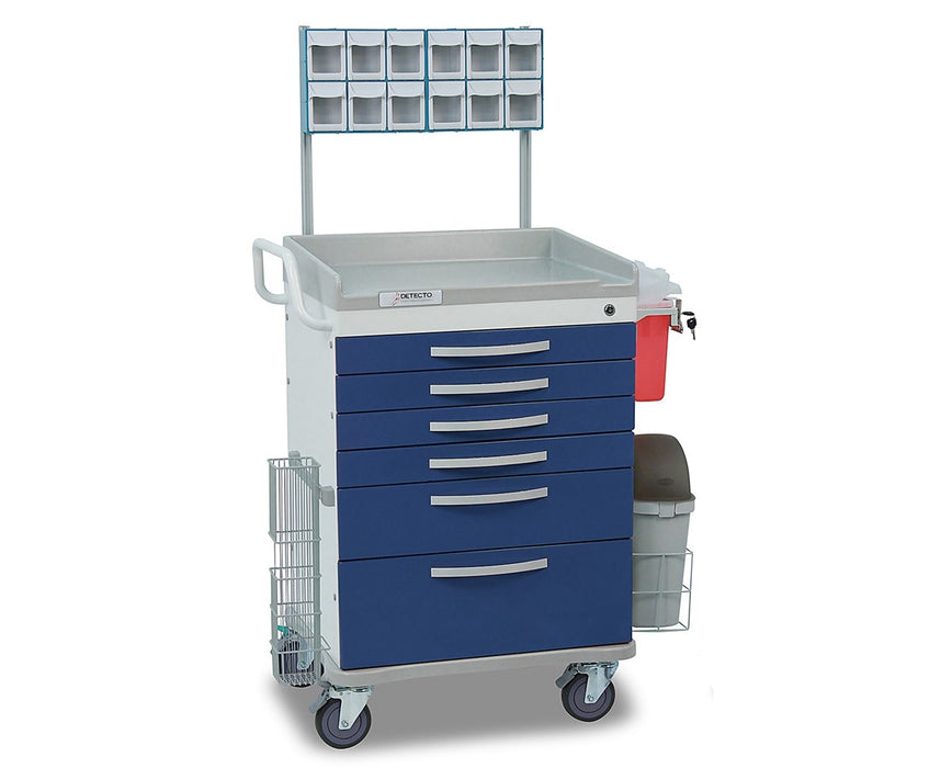 Rescue Anesthesiology Medical Cart - 5 Drawers w/ Accessories