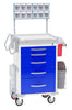 Rescue Anesthesiology Medical Cart. 5 Drawers w/ Accessories