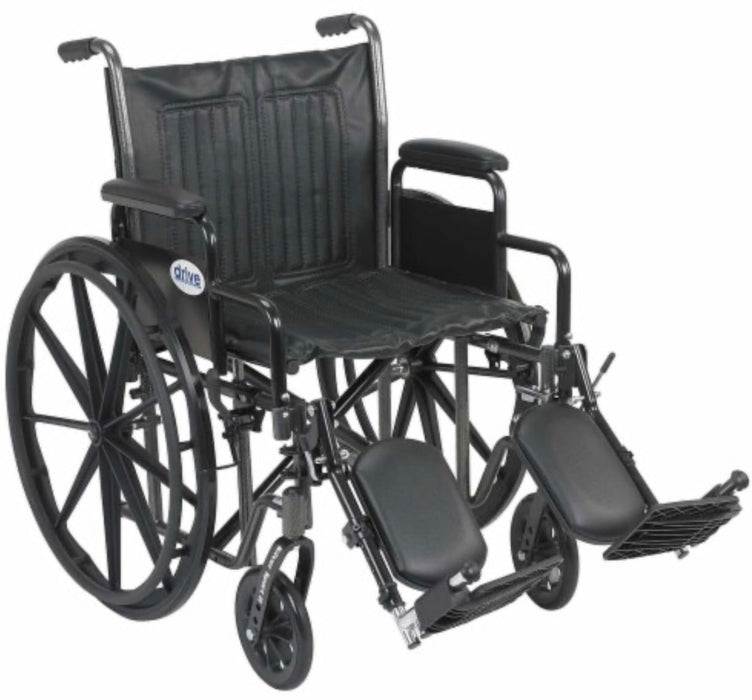 Silver Sport 2 Wheelchair. 20" Seat, Detachable Arms Elevating Leg Rest