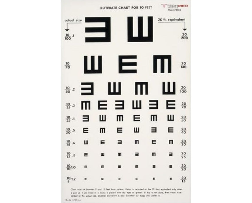 Tech-Med Eye Chart, Illuminated