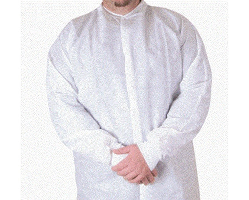 Lab Coat Small, White - 50/cs (no pockets)