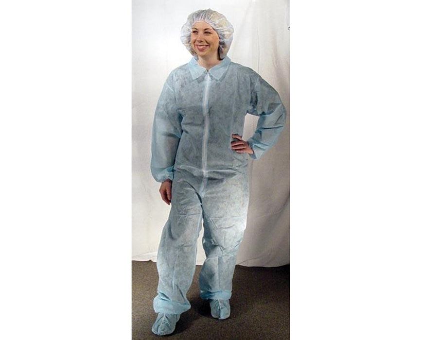 Disposable Coveralls, White, Extra Large - 25/cs