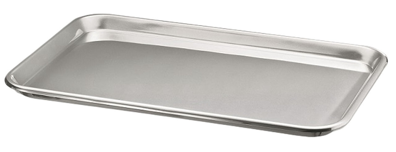 Tech-Med Flat Stainless Steel Instrument Tray. 17 1/8" x 11 5/8" x 5/8"