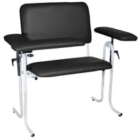 Bariatric Wide Upholstered Blood Drawing Chair w/ Flip Up Arm