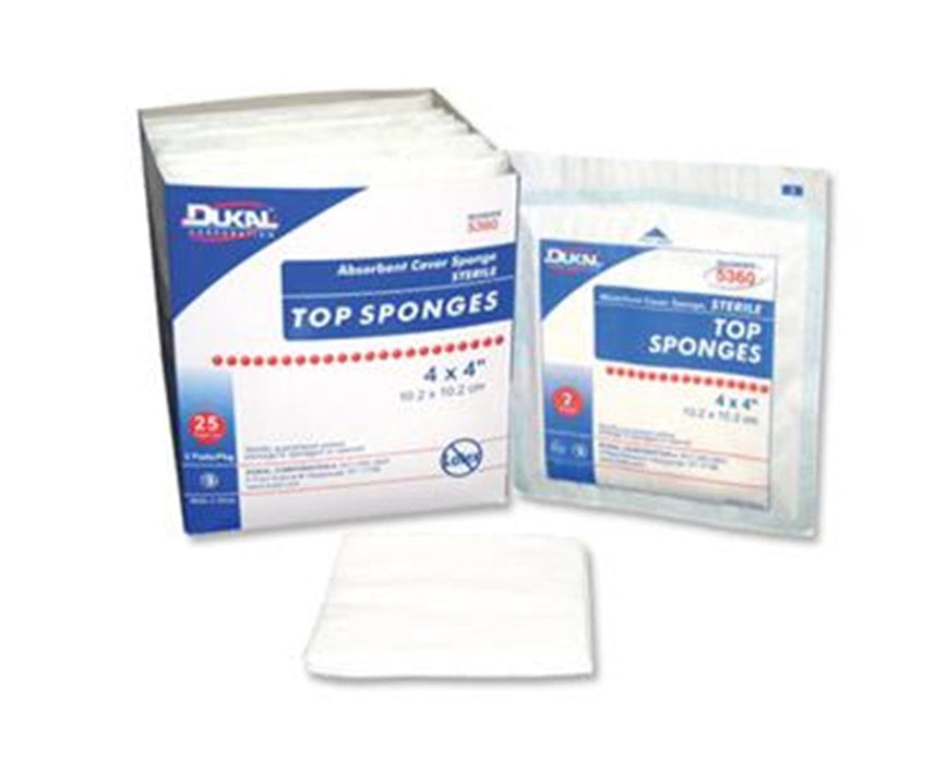 Top Sponges, Sterile, 4 x 3 (1200 Sponges/Case)