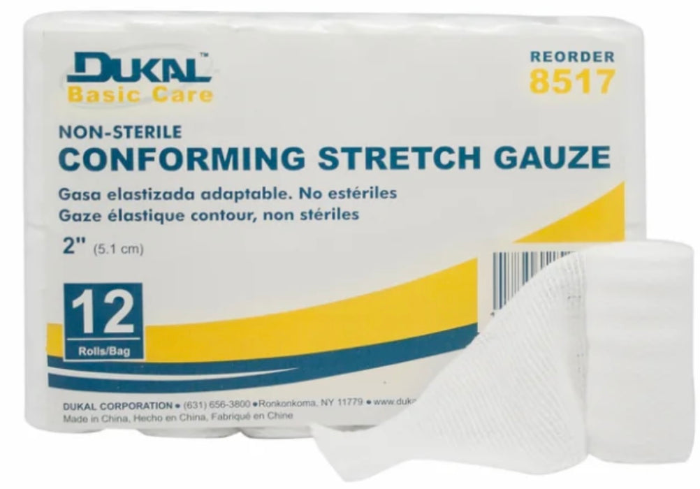 Basic Conforming Stretch Gauze, Non-sterile, 3" x 3.6 yds (96/cs)