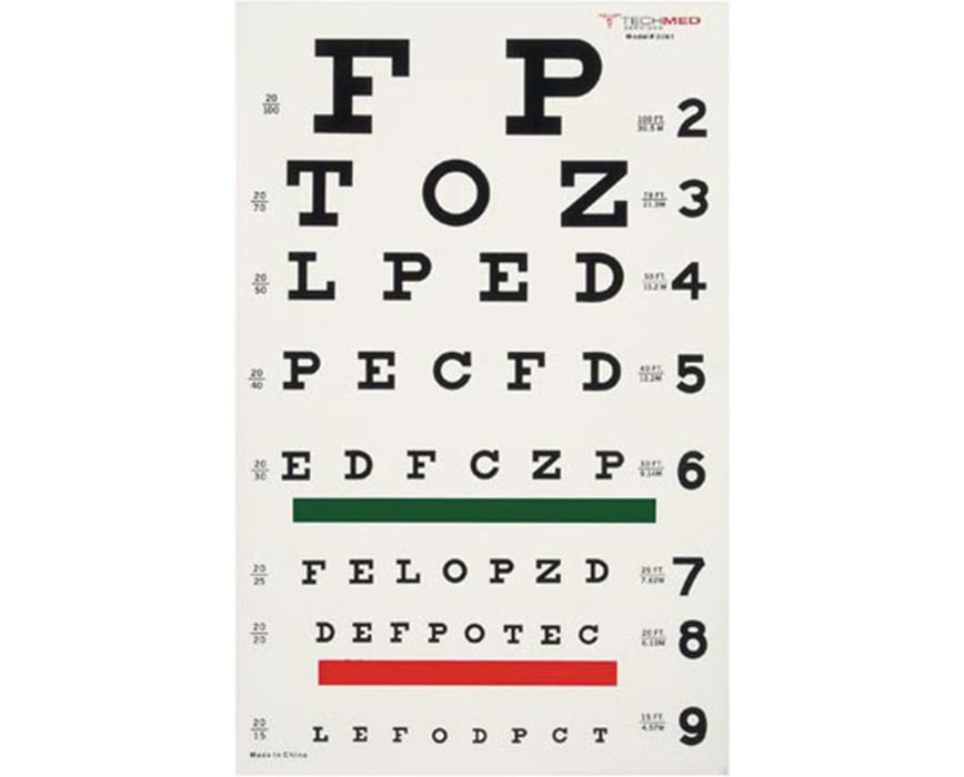 Tech-Med Plastic Eye Chart