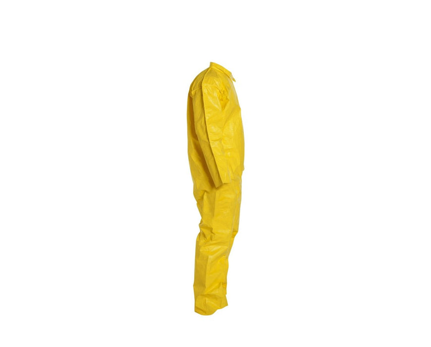Yellow Tychem QC Coverall with Bound Seam and Zipper Front